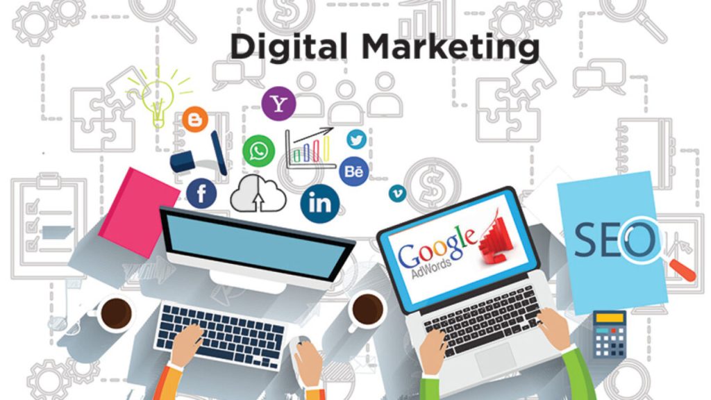 Ilustrasi strategi digital marketing yang sukses