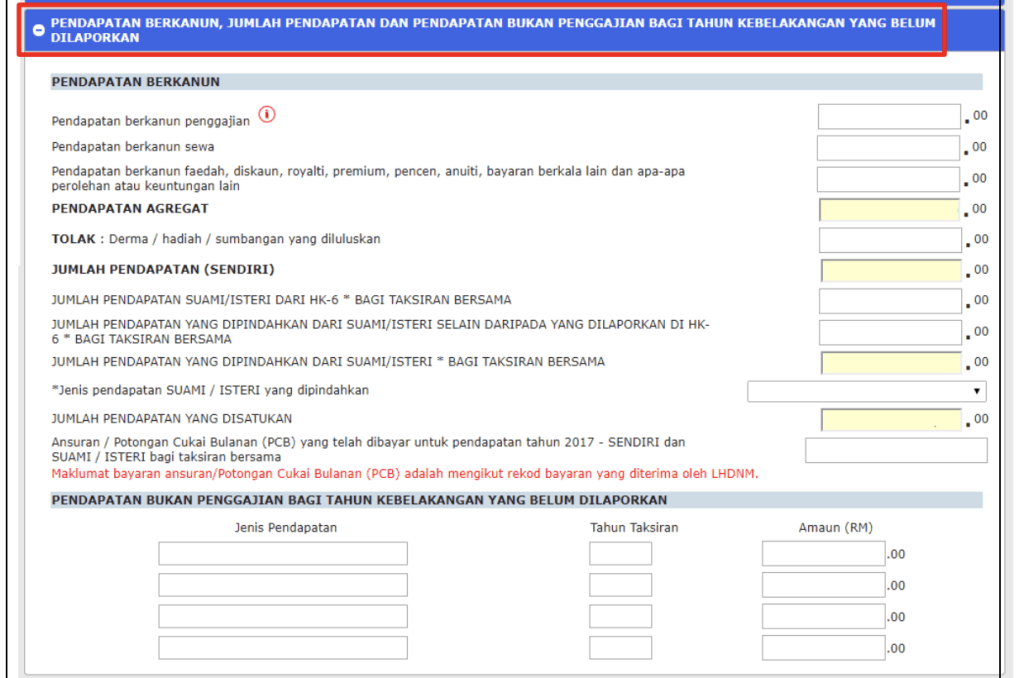 Gambar Panduan e-Filing LHDN