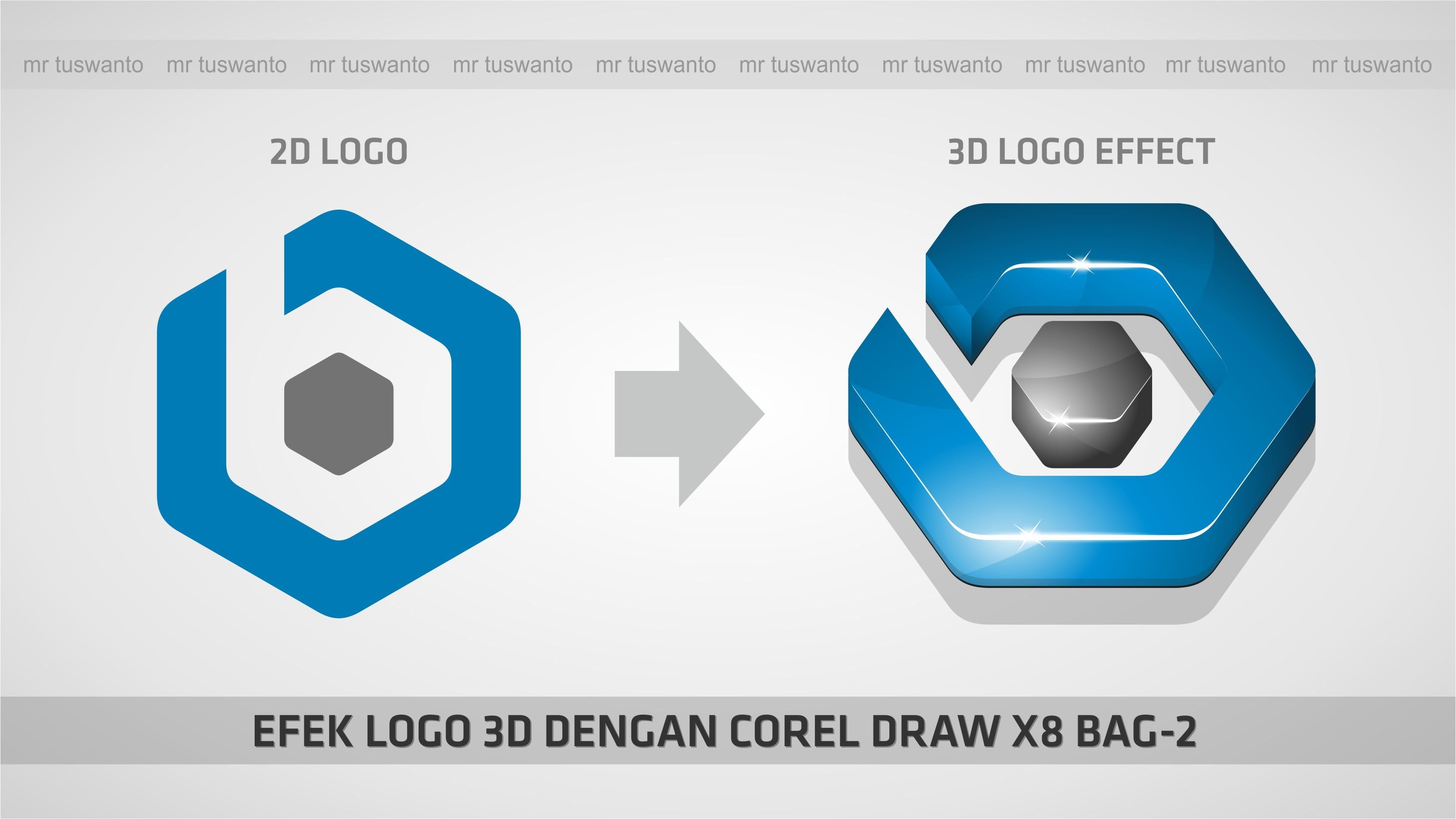 Efek Logo 3D dengan Corel DRAW X8 Bag-1 | Beri