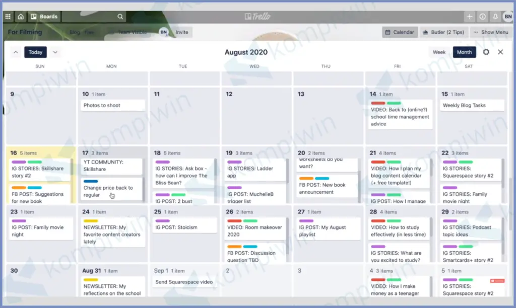 Aplikasi Khusus Kalender Sosmed